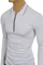 Mens Designer Clothes | ARMANI JEANS Men’s Zip Up Cotton Shirt In White #227 View 3