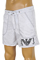 Mens Designer Clothes | ARMANI JEANS Logo Printed Swim Shorts For Men In White #54 View 1
