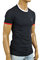 Mens Designer Clothes | ARMANI JEANS Men's Short Sleeve Tee In Navy Blue #91 View 1