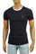 Mens Designer Clothes | ARMANI JEANS Men's Short Sleeve Tee In Navy Blue #91 View 2