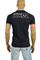 Mens Designer Clothes | ARMANI JEANS Men's Short Sleeve Tee In Navy Blue #91 View 3