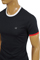 Mens Designer Clothes | ARMANI JEANS Men's Short Sleeve Tee In Navy Blue #91 View 5