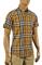Mens Designer Clothes | BURBERRY Men's Short Sleeve Button Up Shirt #158 View 1