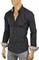 Mens Designer Clothes | BURBERRY Men's Long Sleeve Dress Shirt In Black 246 View 4
