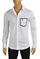 Mens Designer Clothes | BURBERRY men's cotton dress shirt with embroidery 258 View 2