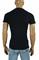 Mens Designer Clothes | BURBERRY Men's Cotton T-Shirt In Navy Blue #235 View 3