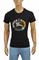 Mens Designer Clothes | BURBERRY Men's Cotton T-Shirt In Black With Front Embroidery 255 View 1