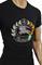 Mens Designer Clothes | BURBERRY Men's Cotton T-Shirt In Black With Front Embroidery 255 View 3