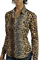Womens Designer Clothes | ROBERTO CAVALLI Leopard Print Ladies’ Dress Shirt #283 View 3
