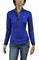 Womens Designer Clothes | ROBERTO CAVALLI Ladies’ Dress Shirt/Blouse In Royal Blue #367 View 1