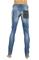 Mens Designer Clothes | Just Cavalli Ripped Skinny Biker Jeans Slim Fit Denim Pants #112 View 4
