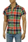 Mens Designer Clothes | DOLCE & GABBANA Men’s Crinkle Short Sleeve Shirt #413 View 1
