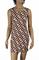 Womens Designer Clothes | FENDI sleeveless dress with logo print 29 View 1