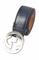 Mens Designer Clothes | GUCCI GG men’s leather belt in navy blue 68 View 1