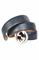 Mens Designer Clothes | GUCCI GG men’s leather belt in navy blue 68 View 3