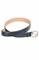Mens Designer Clothes | GUCCI GG men’s leather belt in navy blue 68 View 4