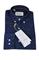 Mens Designer Clothes | GUCCI Men's Button Front Dress Shirt in Navy Blue #356 View 4
