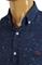 Mens Designer Clothes | GUCCI Men's Button Front Dress Shirt in Navy Blue #356 View 7