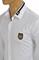 Mens Designer Clothes | GUCCI Men's Button Front Dress Shirt in White #361 View 6