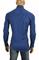 Mens Designer Clothes | GUCCI Men's Button Front Dress Shirt in Blue #362 View 3