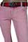 Womens Designer Clothes | GUCCI Pink Ladies Straight Leg Jeans With Belt #12 View 3