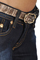 Womens Designer Clothes | GUCCI Ladies’ Skinny Fit Jeans With Belt #84 View 6