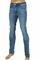 Mens Designer Clothes | GUCCI Men's fitted stretch jeans with Snake Embroidery #96 View 1