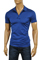 Mens Designer Clothes | GUCCI Men’s Cotton Polo Shirt In Blue #295 View 1