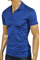 Mens Designer Clothes | GUCCI Men’s Cotton Polo Shirt In Blue #295 View 3