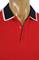 Mens Designer Clothes | GUCCI men’s cotton polo with GUCCI stripe in red color #382 View 5