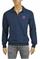 Mens Designer Clothes | GUCCI Men’s knitted sweater in navy blue color 105 View 1