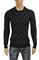 Mens Designer Clothes | GUCCI men GG knitted sweater in black 117 View 1