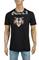 Mens Designer Clothes | GUCCI T-Shirt Angry Black Cat Embroidery 214 View 1