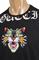 Mens Designer Clothes | GUCCI T-Shirt Angry Black Cat Embroidery 214 View 4