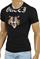 Mens Designer Clothes | GUCCI Cotton T-Shirt with Angry Black Cat Embroidery #214 View 6