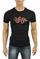 Mens Designer Clothes | GUCCI Snake embroidered cotton T-Shirt #222 View 1