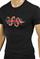 Mens Designer Clothes | GUCCI Snake embroidered cotton T-Shirt #222 View 3