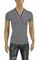 Mens Designer Clothes | GUCCI cotton V-neck T-shirt collar embroidery #249 View 1