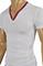 Mens Designer Clothes | GUCCI cotton V-neck T-shirt collar embroidery #251 View 6
