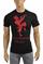 Mens Designer Clothes | GUCCI cotton T-shirt with front and back print in black 260 View 1