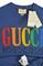 Mens Designer Clothes | GUCCI cotton T-shirt with front print in royal blue color 263 View 2