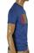 Mens Designer Clothes | GUCCI cotton T-shirt with front print in royal blue color 263 View 4