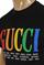 Mens Designer Clothes | GUCCI cotton T-shirt with front print in royal black 264 View 4
