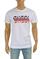 Mens Designer Clothes | GUCCI cotton T-shirt with front logo print 314 View 1