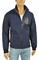 Mens Designer Clothes | PRADA men's fool-zip jacket in navy blue 41 View 3