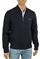 Mens Designer Clothes | PRADA men's bomber knitted jacket in navy blue 42 View 1