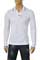 Mens Designer Clothes | PRADA Men's Polo Style Long Sleeve Shirt #72 View 1