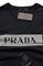 Mens Designer Clothes | PRADA Men's cotton T-shirt with print in navy blue #105 View 6