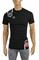 Mens Designer Clothes | PRADA Men's cotton T-shirt with print in black 108 View 1