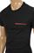 Mens Designer Clothes | PRADA Men's cotton t-shirt with front logo appliqué 109 View 3